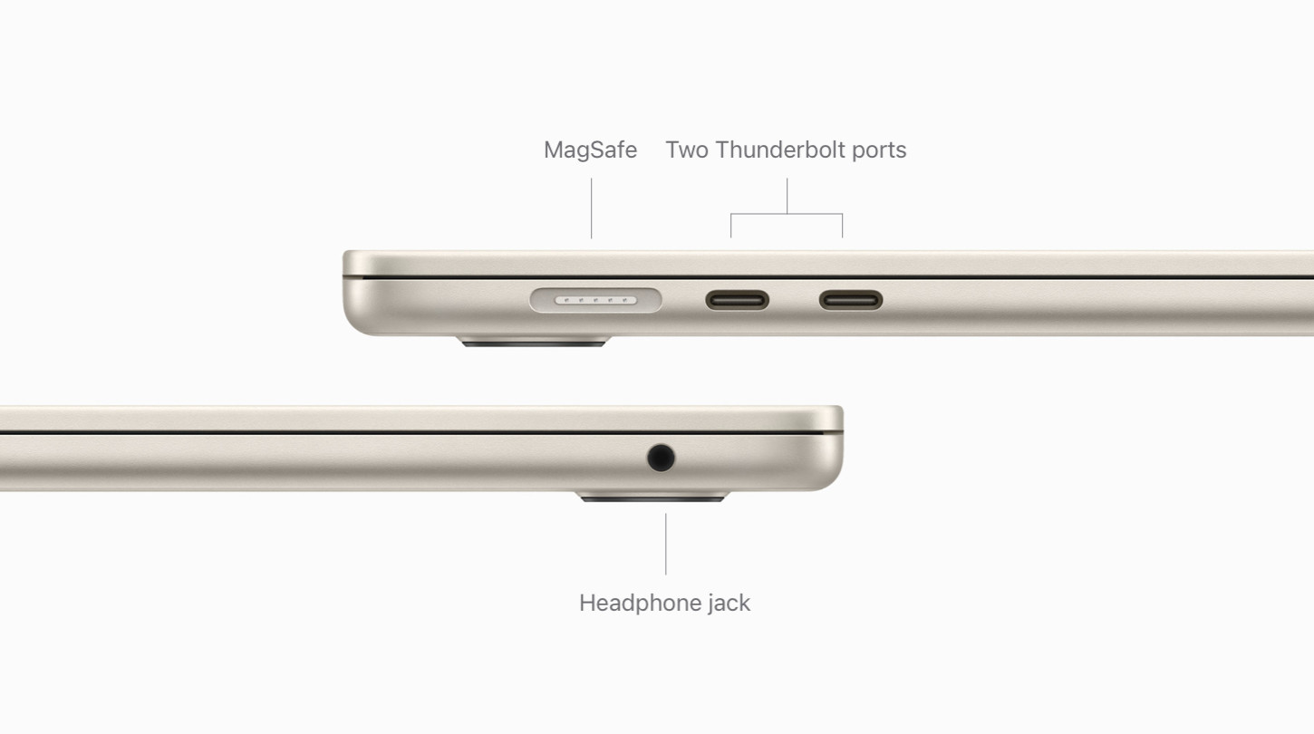 Anschlüsse und I/O Vergleich MacBook Air