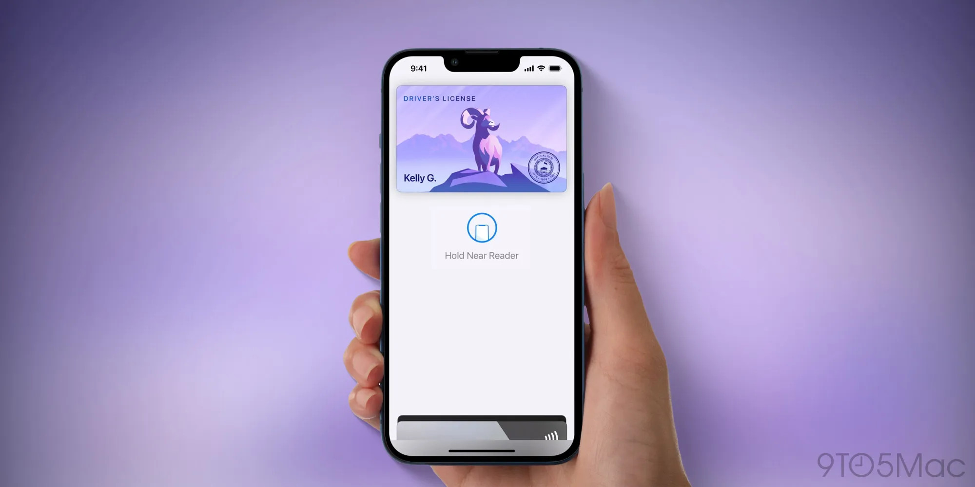 Digitale ID Karte in Apple Wallet auf einem iPhone Display