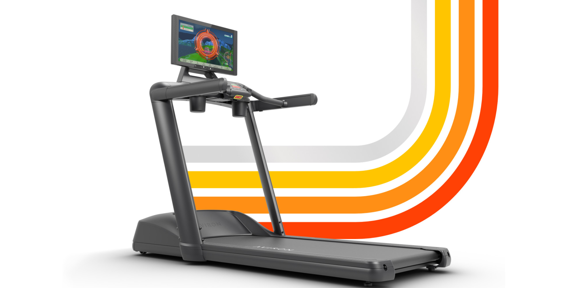 Aviron Victory Laufband Seitenansicht im Fitnessstudio