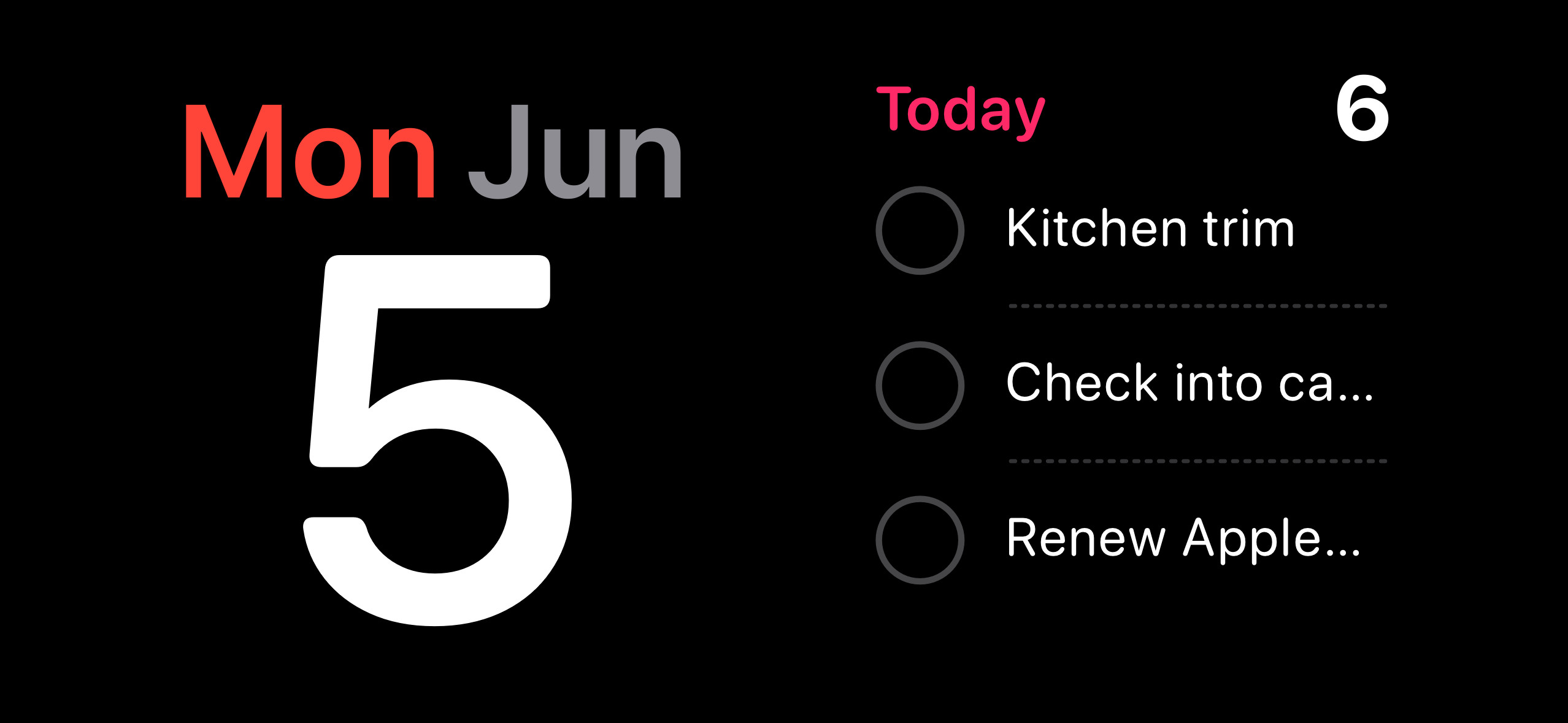 Bearbeitungsmodus der StandBy-Widgets