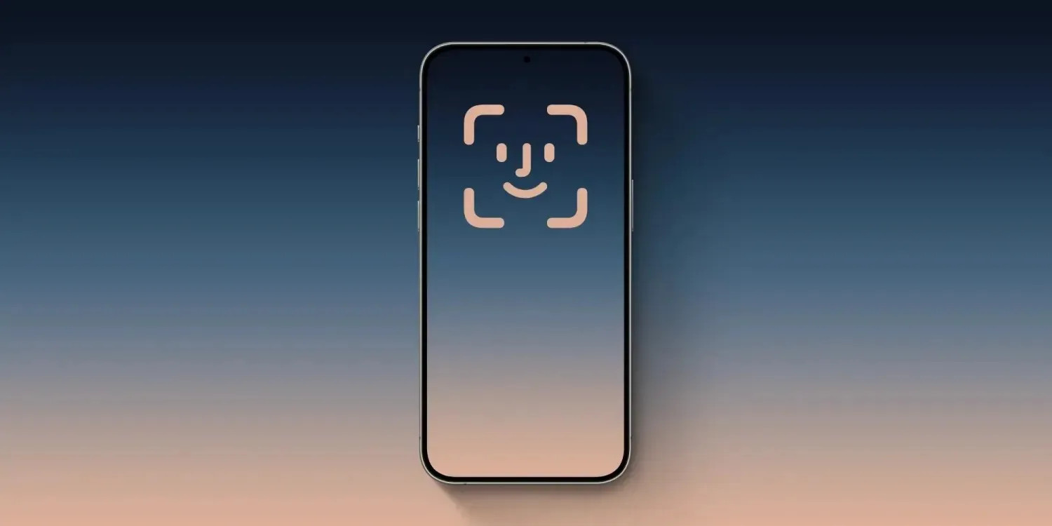 iPhone Konzept mit Face ID Technologie unter dem Bildschirm