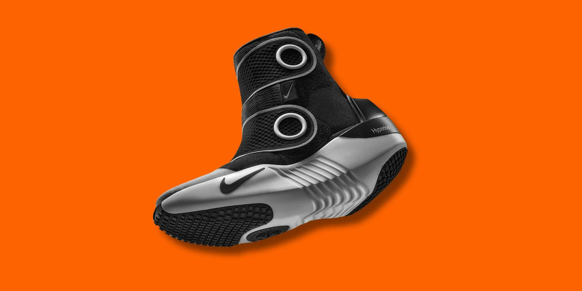 Nike x Hyperice Hyperboot Regenerationsschuhe in Schwarz-Gelb