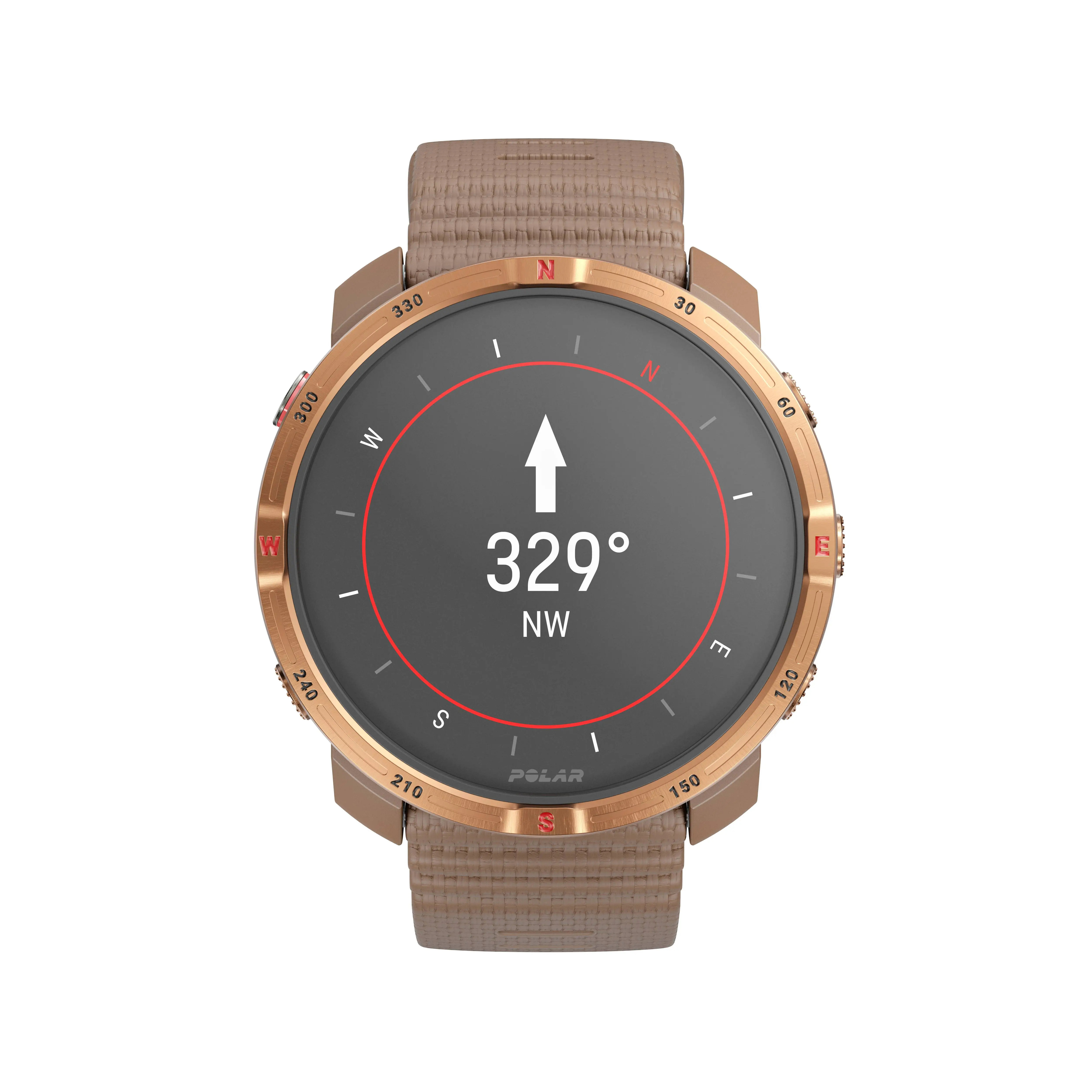 Polar Grit X2 Frontansicht mit Kompass-Funktion