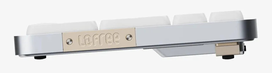 Seitenansicht der Tastatur mit Fokus auf das schlanke Profil