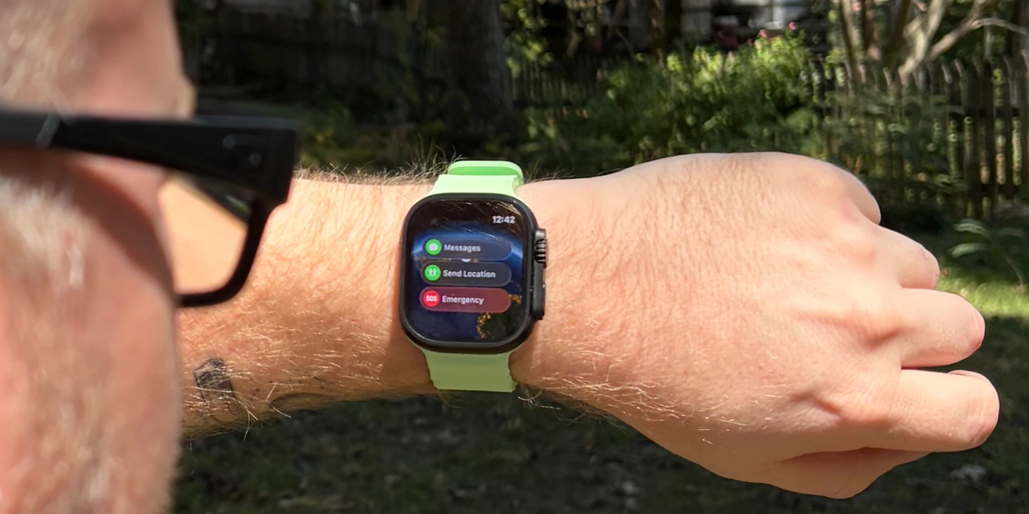 Test der Satellitenverbindung auf einer Apple Watch Ultra 3