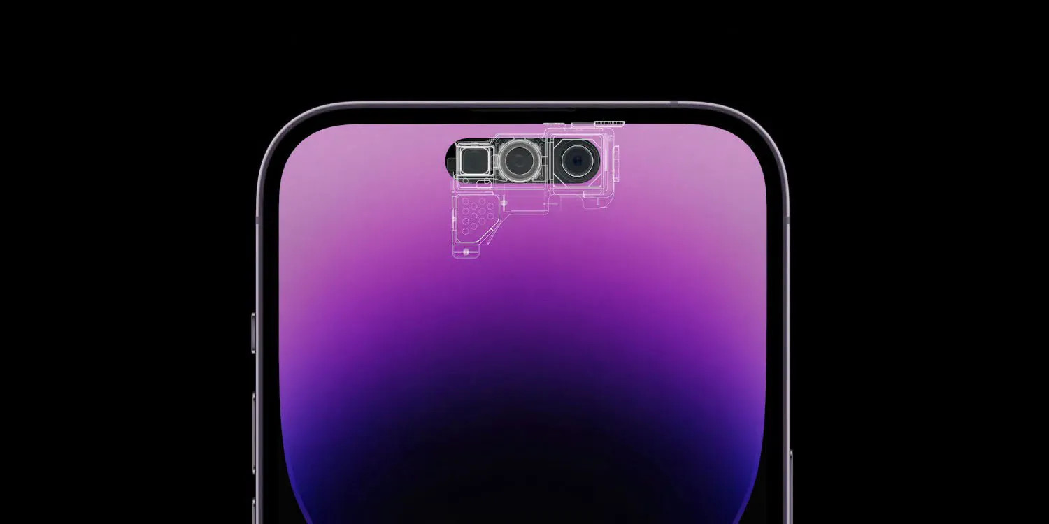 Diagramm zur Under-Screen Face ID Technologie im Vergleich zur aktuellen Dynamic Island