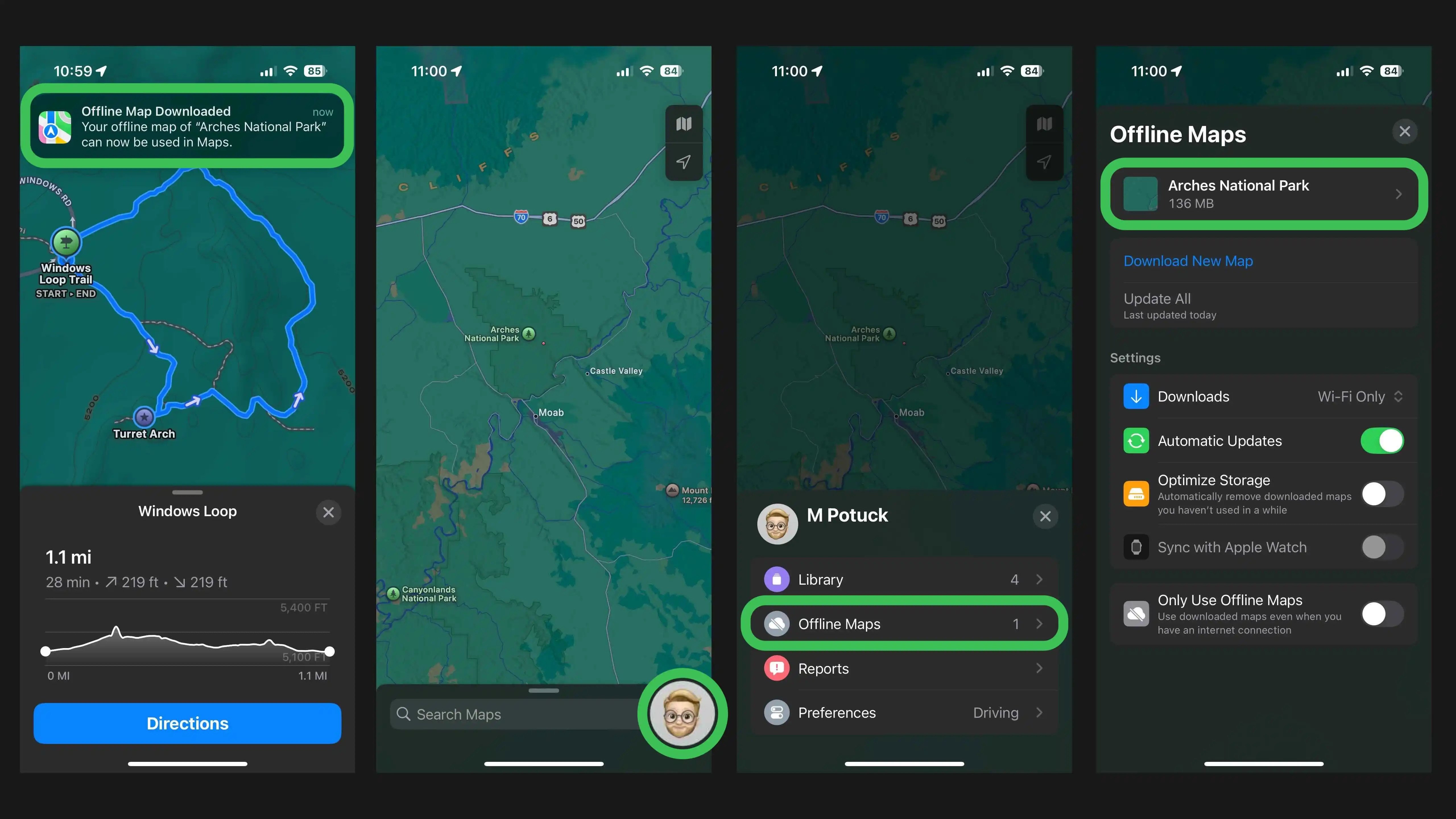 Gespeicherte Offline-Karten Benachrichtigung in iOS 18