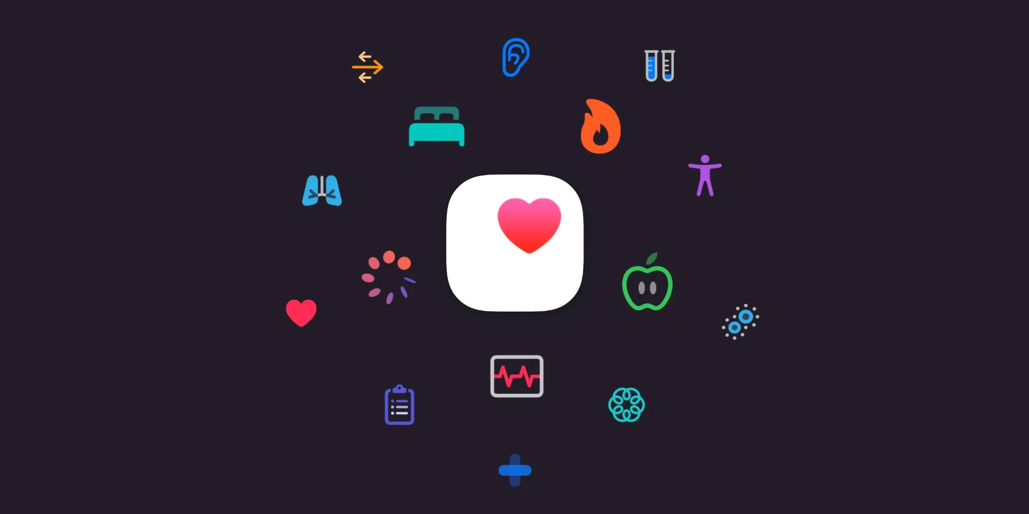 Apple Health features graphic